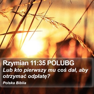 Rzymian 11:35 POLUBG Bible Verse Image
