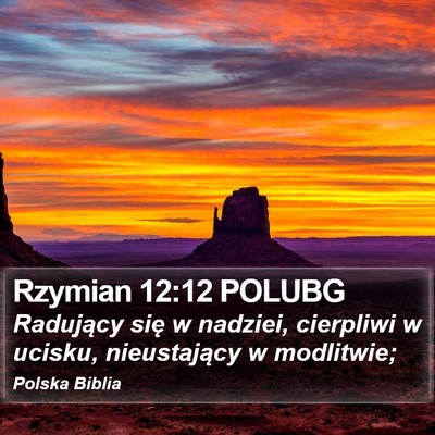 Rzymian 12:12 POLUBG Bible Verse Image