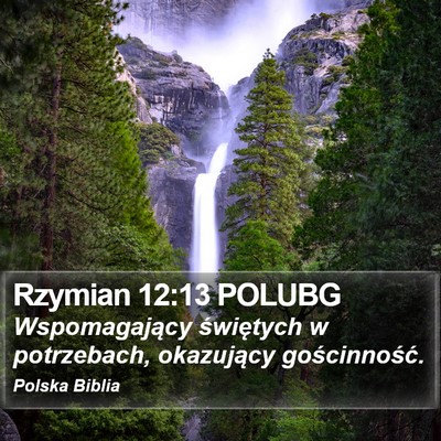 Rzymian 12:13 POLUBG Bible Verse Image