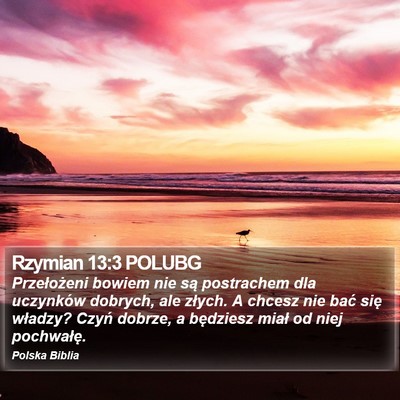 Rzymian 13:3 POLUBG Bible Verse Image