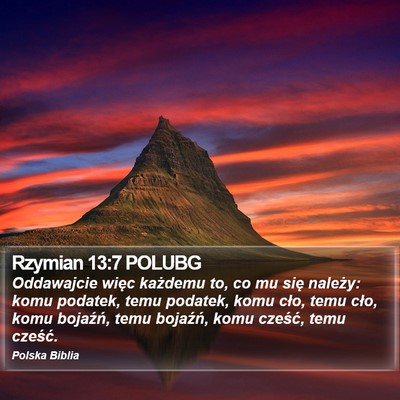 Rzymian 13:7 POLUBG Bible Verse Image