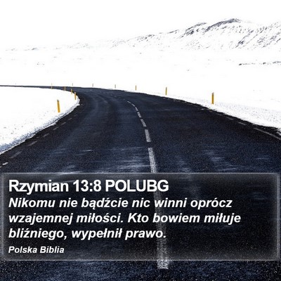 Rzymian 13:8 POLUBG Bible Verse Image