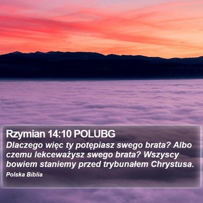 Rzymian 14:10 POLUBG Bible Verse Image