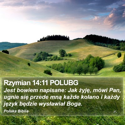 Rzymian 14:11 POLUBG Bible Verse Image