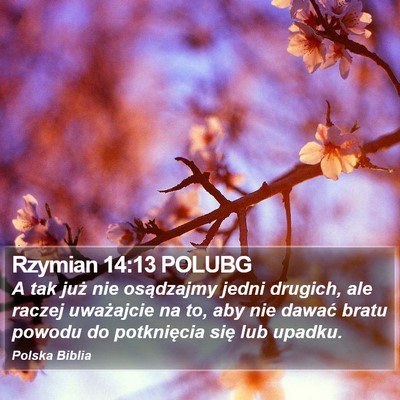 Rzymian 14:13 POLUBG Bible Verse Image