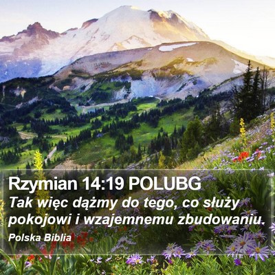 Rzymian 14:19 POLUBG Bible Verse Image