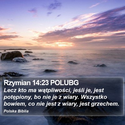 Rzymian 14:23 POLUBG Bible Verse Image