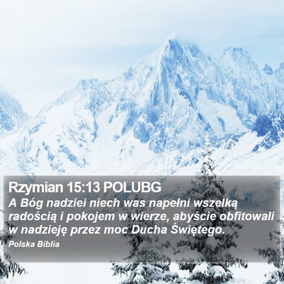 Rzymian 15:13 POLUBG Bible Verse Image