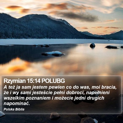 Rzymian 15:14 POLUBG Bible Verse Image