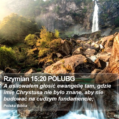 Rzymian 15:20 POLUBG Bible Verse Image