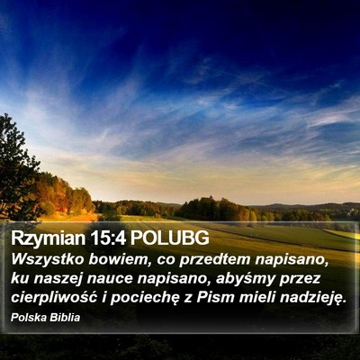 Rzymian 15:4 POLUBG Bible Verse Image