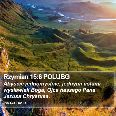 Rzymian 15:6 POLUBG Bible Verse Image