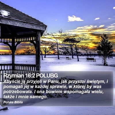 Rzymian 16:2 POLUBG Bible Verse Image