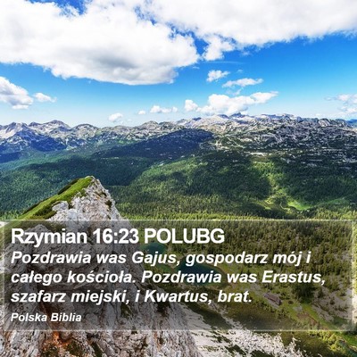 Rzymian 16:23 POLUBG Bible Verse Image