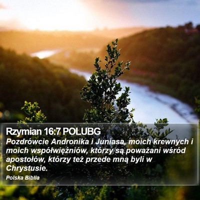 Rzymian 16:7 POLUBG Bible Verse Image