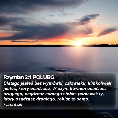 Rzymian 2:1 POLUBG Bible Verse Image