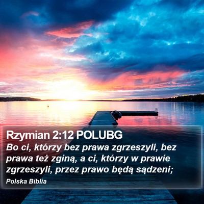 Rzymian 2:12 POLUBG Bible Verse Image