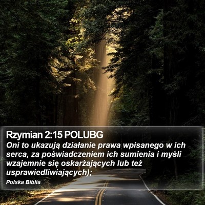 Rzymian 2:15 POLUBG Bible Verse Image