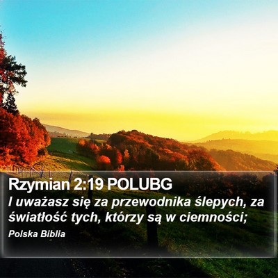 Rzymian 2:19 POLUBG Bible Verse Image
