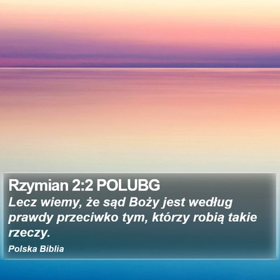 Rzymian 2:2 POLUBG Bible Verse Image