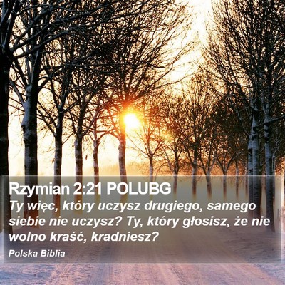 Rzymian 2:21 POLUBG Bible Verse Image