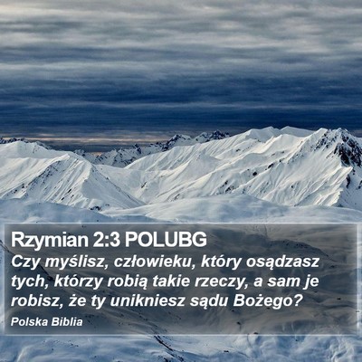 Rzymian 2:3 POLUBG Bible Verse Image