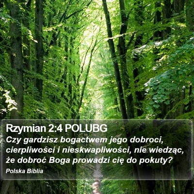 Rzymian 2:4 POLUBG Bible Verse Image