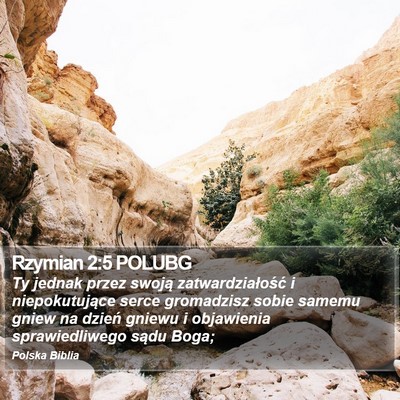 Rzymian 2:5 POLUBG Bible Verse Image