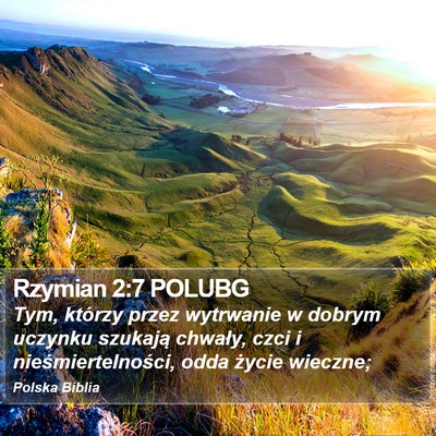 Rzymian 2:7 POLUBG Bible Verse Image