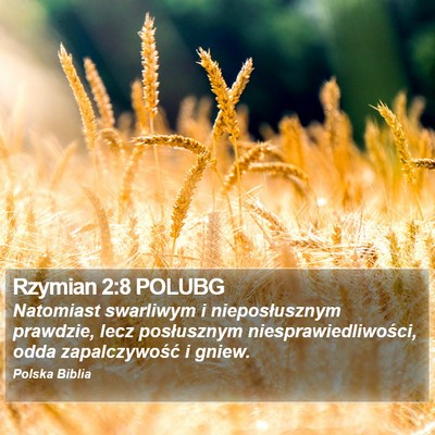 Rzymian 2:8 POLUBG Bible Verse Image