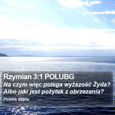 Rzymian 3:1 POLUBG Bible Verse Image