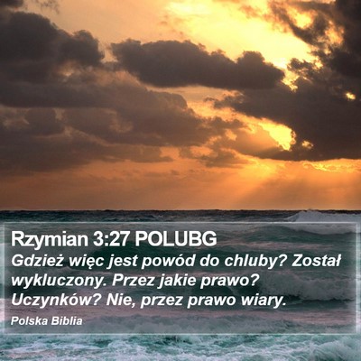 Rzymian 3:27 POLUBG Bible Verse Image