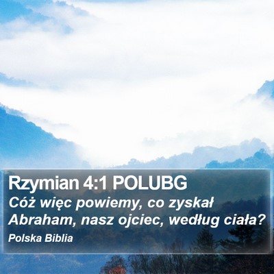 Rzymian 4:1 POLUBG Bible Verse Image