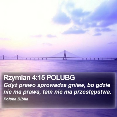 Rzymian 4:15 POLUBG Bible Verse Image