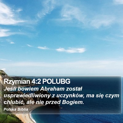 Rzymian 4:2 POLUBG Bible Verse Image