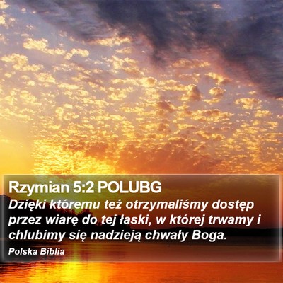 Rzymian 5:2 POLUBG Bible Verse Image