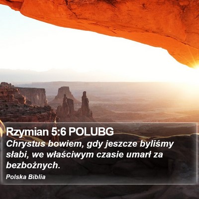 Rzymian 5:6 POLUBG Bible Verse Image
