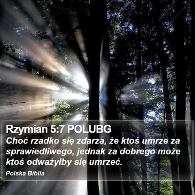 Rzymian 5:7 POLUBG Bible Verse Image