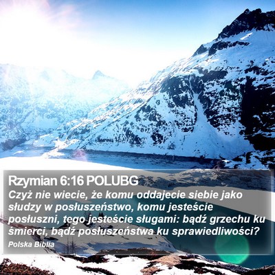 Rzymian 6:16 POLUBG Bible Verse Image