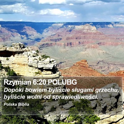 Rzymian 6:20 POLUBG Bible Verse Image