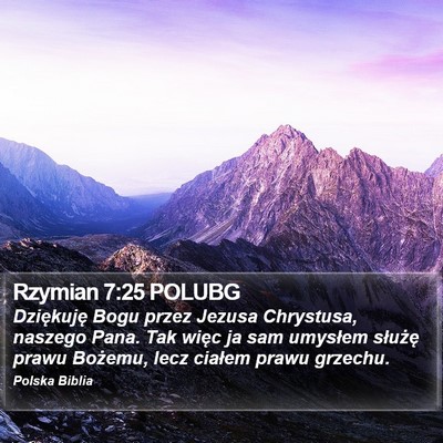 Rzymian 7:25 POLUBG Bible Verse Image