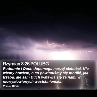 Rzymian 8:26 POLUBG Bible Verse Image