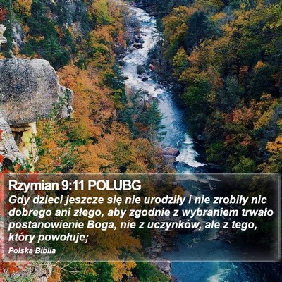 Rzymian 9:11 POLUBG Bible Verse Image