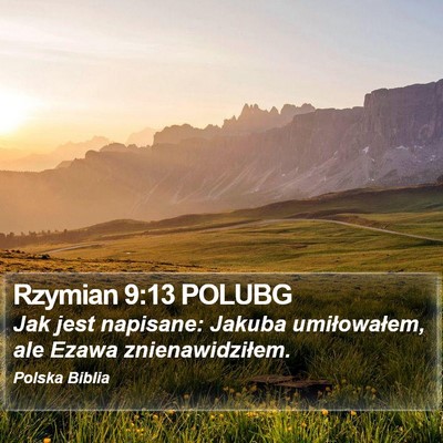 Rzymian 9:13 POLUBG Bible Verse Image