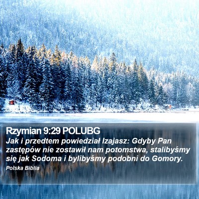 Rzymian 9:29 POLUBG Bible Verse Image