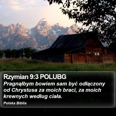 Rzymian 9:3 POLUBG Bible Verse Image