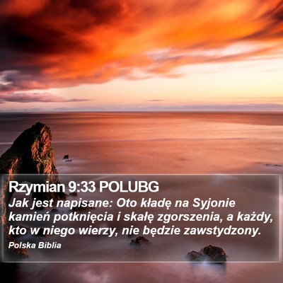 Rzymian 9:33 POLUBG Bible Verse Image