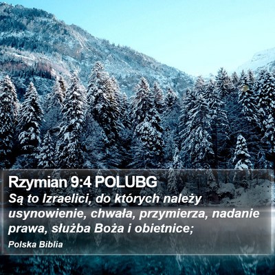 Rzymian 9:4 POLUBG Bible Verse Image