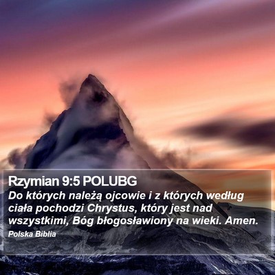 Rzymian 9:5 POLUBG Bible Verse Image