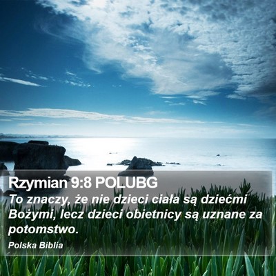 Rzymian 9:8 POLUBG Bible Verse Image